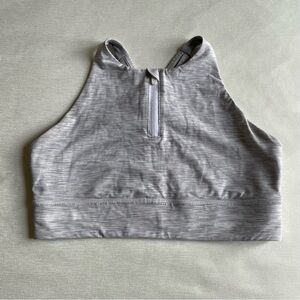 Lululemon Gray High-Neck Sports Bra